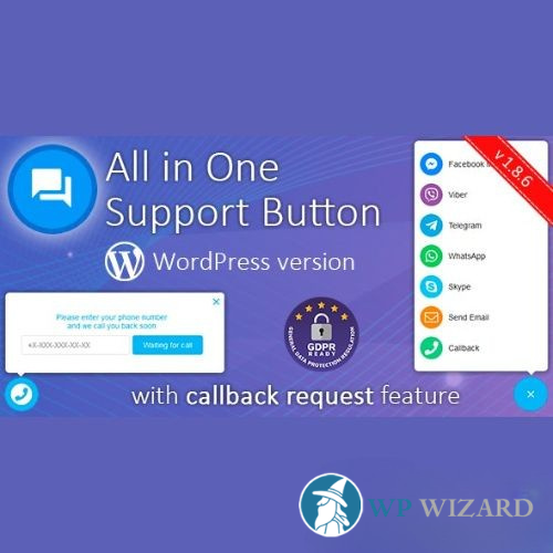 All in One Support Button – Callback Request, WhatsApp, Messenger, Telegram, LiveChat